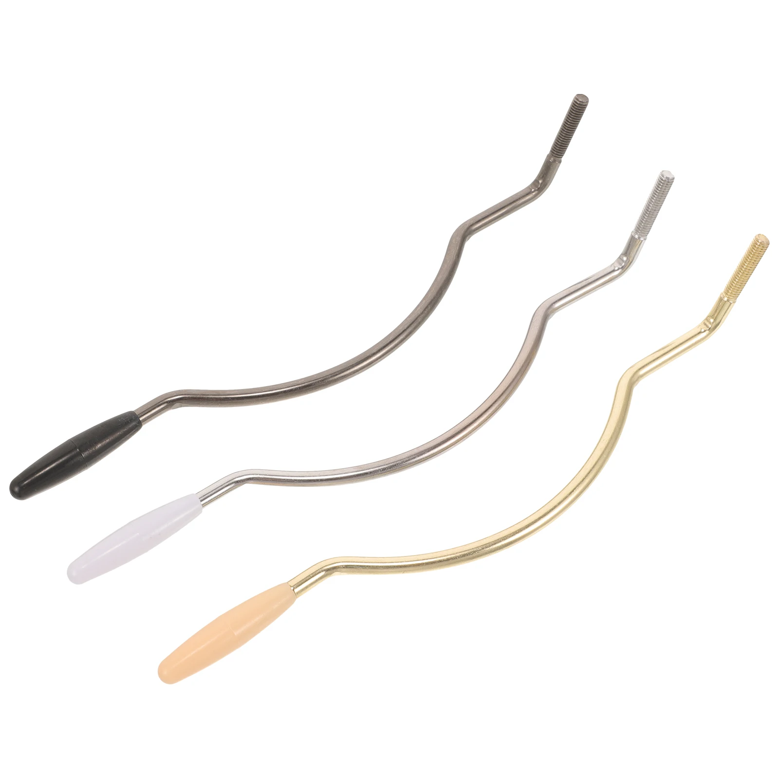 

3pcs 5Mm Electric Guitar Tremolo Bar Curved Whammy Arm For Pitch Control Tuning Adjustment Lightweight Guitar Accessory