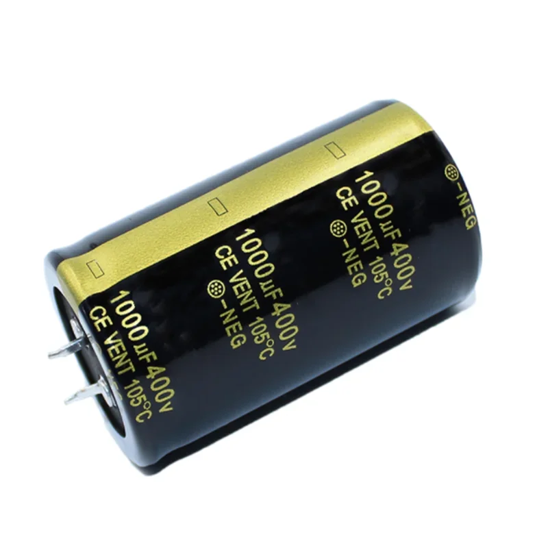 2 قطعة 1000 فائق التوهج الألومنيوم مُكثَّف كهربائيًا 100V 200V 250V 400V 450V مكثف