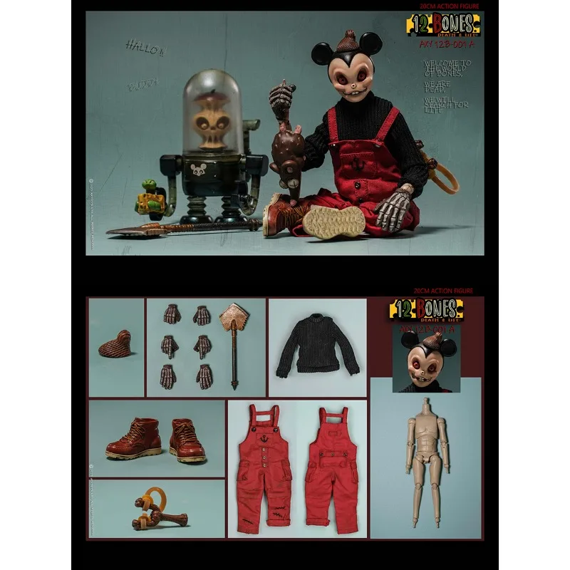 【in magazzino】 AXYTOYS Original Bone 1/8 Waste Soil Team Series Ruine Soldati mobili Modello di bambola alla moda Ciondolo Set regalo giocattolo