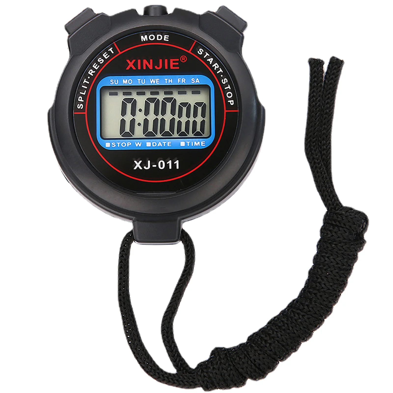 Sport Stopwatch Timer Atleet Scheidsrechter Timer Draagbare Waterdichte Fitness Timer Met Datum Display Wekker En Klok Voor Fitness