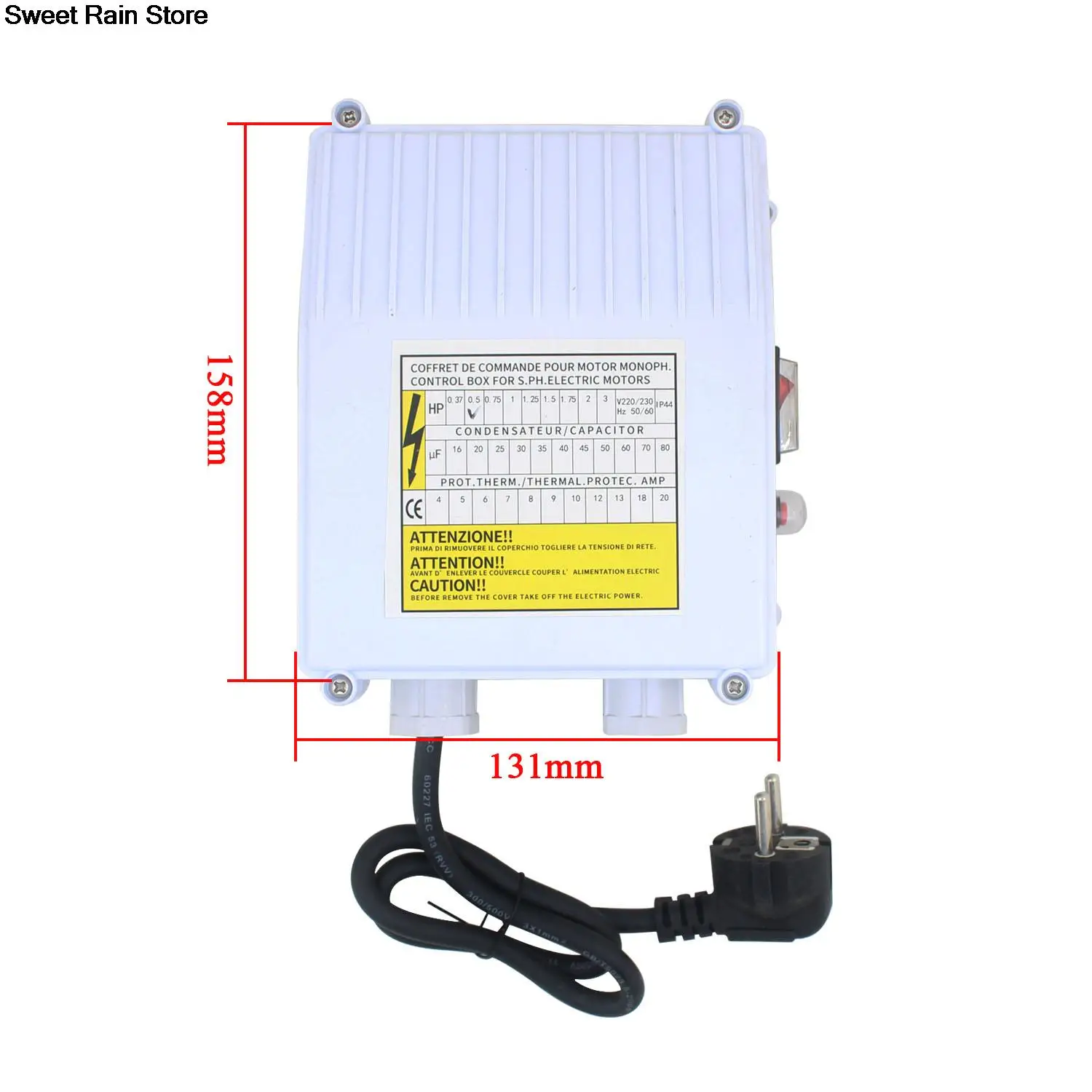 Boîtier de commande de pompe de puits profond subSN, 220V, boîtier de commutation de pompe de plongée externe ent.com, monophasé, 3, 4