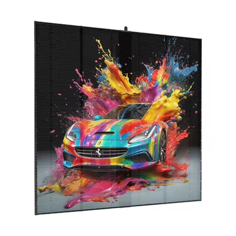 Clear View P3.9 Super Thin Screen Video Display Transparent LED Display Panel For 4S Showroom Glass Showcase Ads