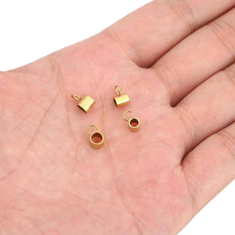 20 قطعة الفولاذ المقاوم للصدأ قلادة موصلات الكفالة المشابك PVD أبدا تتلاشى السحر كليب قرصة ل عقد دي اي واي أساور صنع المجوهرات