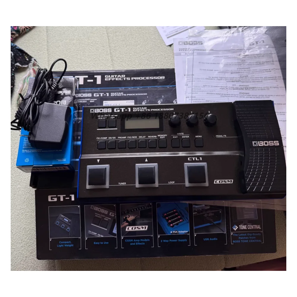 

Jelo Second-Hand Boss GT-1 95% NEW Guitar Multi-Effects Pedal Battery Powered USB Analog Signal Musical Instruments Accessories