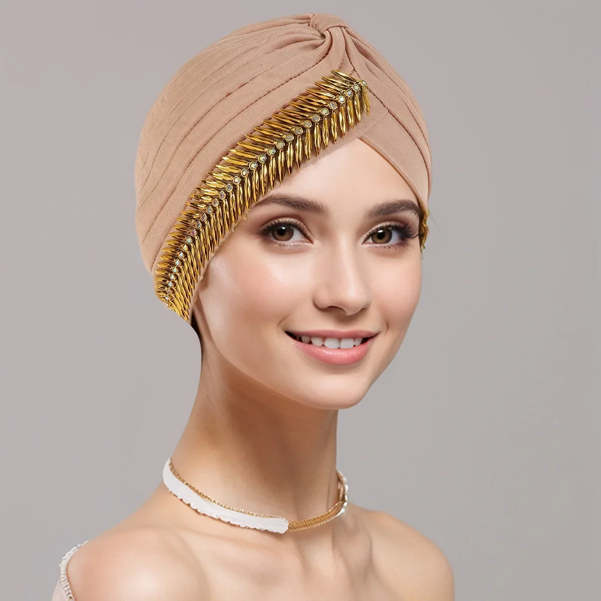 

Indian Hat Diamonds Bonnet Turban Women Muslim Hijab Beanies Hair Loss Cancer Chemo Cap Head Wrap Scarf Bandanas Turbante Mujer
