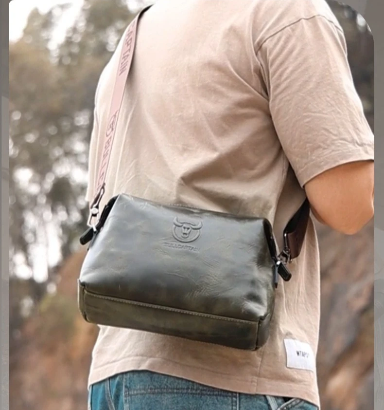 

Сумка через плечо, мужская кожаная большая вместительная масляная восковая кожа, горизонтальная дорожная сумка для хранения iPad, сумка через плечо