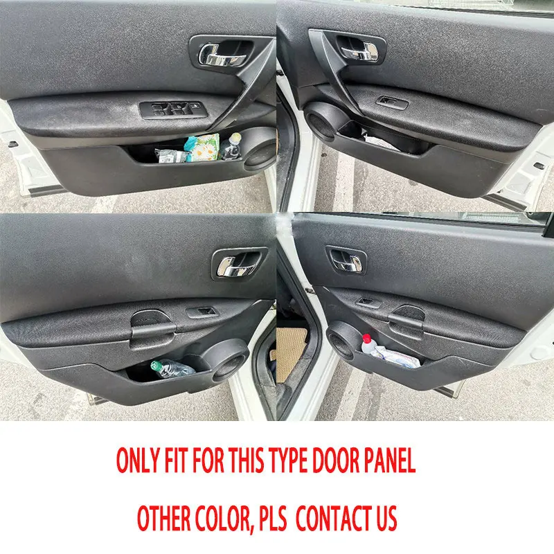 For Nissan Qashqai +2 2007 2008 2009 2010 2011 2012 2013 2014 4pcs Car Interior Door Armrest Panel Cover Protective Trim