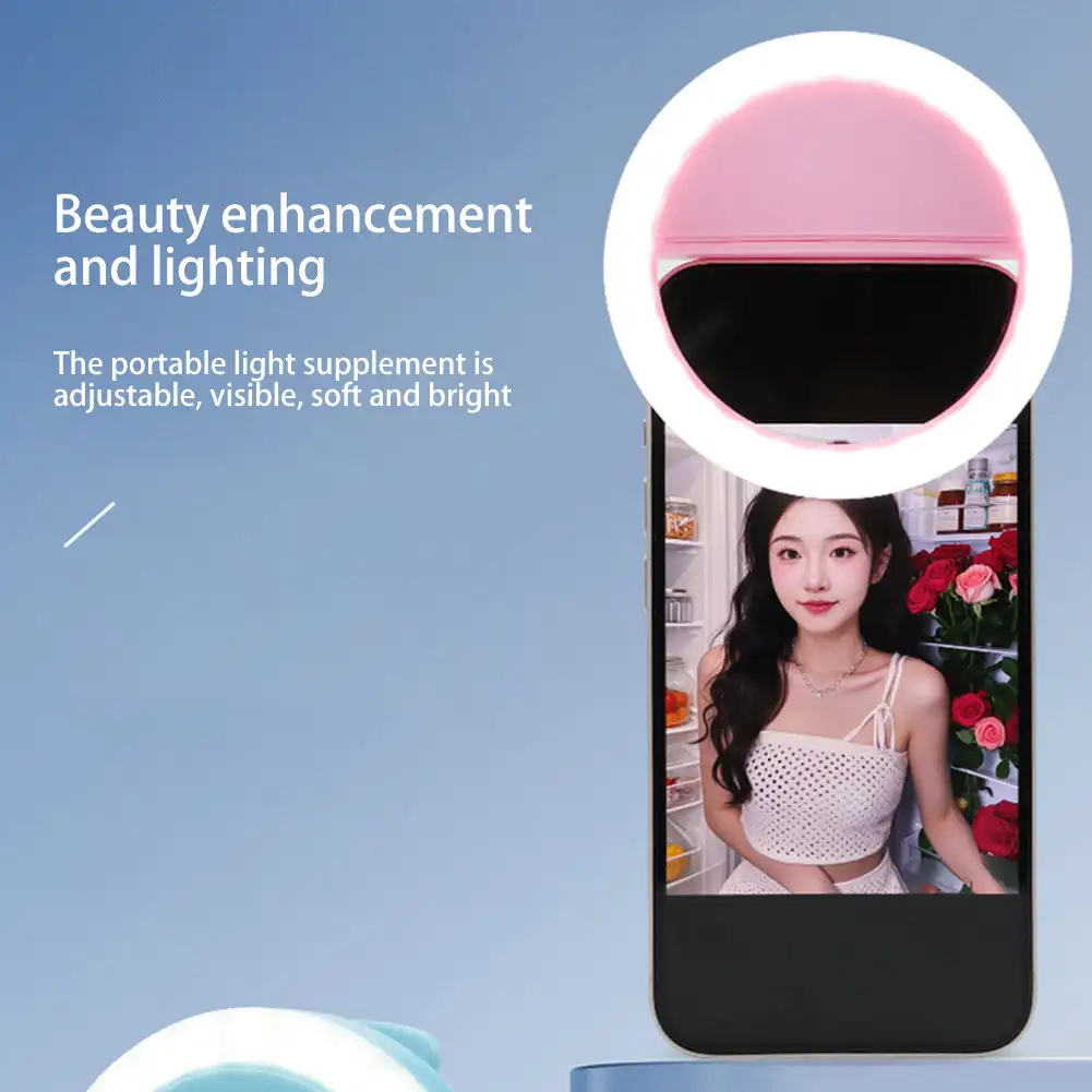 Neue Handheld Ring LED Wiederaufladbare Füllen Licht Handy Live Broadcast Fotografie Desktop Selfie Licht mit Ladekabel