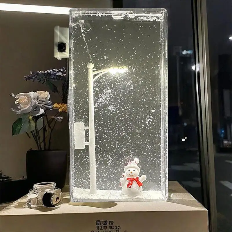 Pupazzo di neve di Natale Luce notturna Kit di materiali fatti a mano Luce d'atmosfera a LED creativa per la decorazione domestica Giocattoli artigianali per bambini Regali