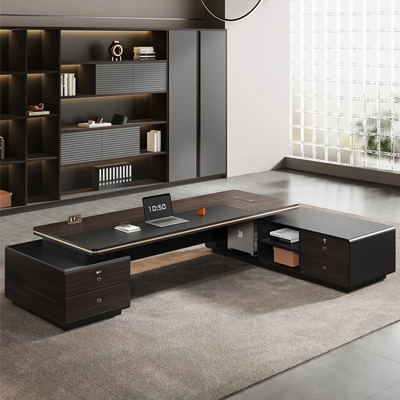 Wood Manager Modern Standing Computer Desks Luxury Large Office Furniture Designer Executive Office Desk