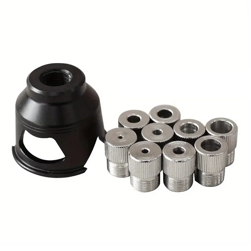 

ABZC-Vertical Drill Guide Pocket Hole Jig With 9Pc Drill Bushings 90Degree Straight Hole Drilling Positioner Punching Tools