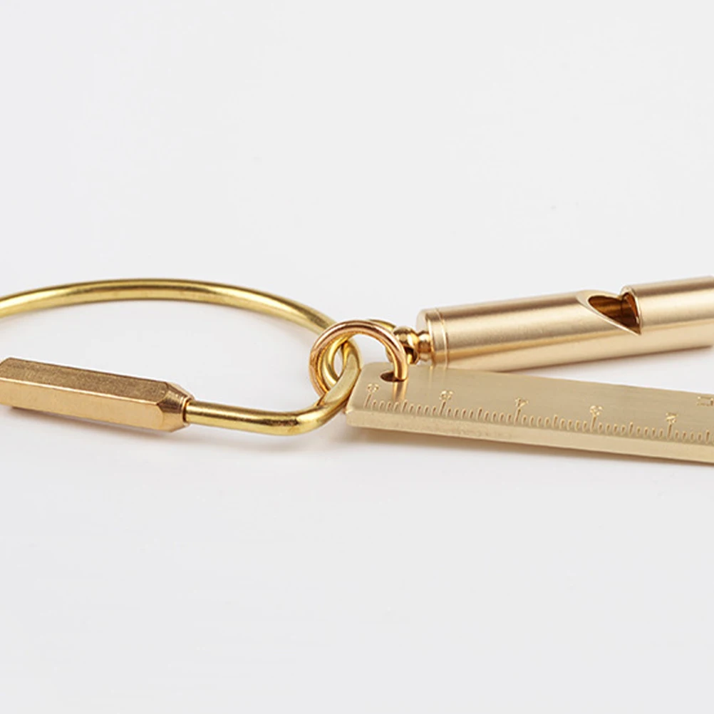 3 قطعة صفارات النحاس النقي خمر النحاس بقاء المفاتيح قلادة بصوت عال الرياضة في الهواء الطلق التنزه الحيوانات الأليفة التدريب النحاس صافرة #1