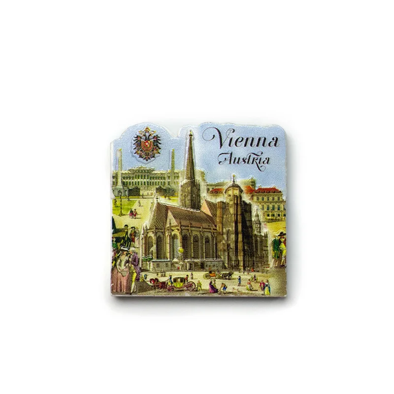

Austria Vienna Creative Landmark Building Cultural and Creative Magnetic Refrigerator Magnet Travel Souvenir Home Decoration Gif