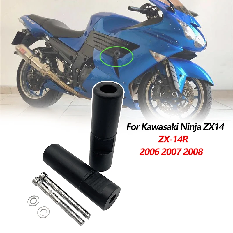 ZX 14R For Kawasaki Ninja ZX14 ZX-14R ZX14R 2006 2007 2008 Motorcycle Black/Carbon Frame Sliders Falling Protection Accessories