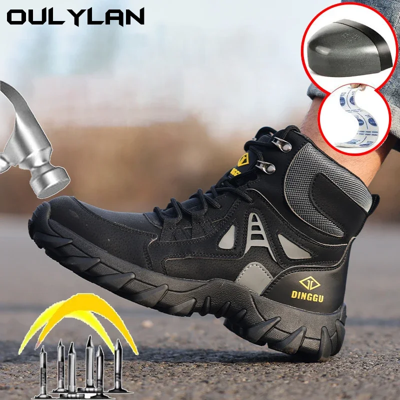 

Safety Protect Shoes for Men Anti Kick Anti Collision Steel Toe Men Work Boots Sneakers Anti-slip Zapatos De Seguridad De Hombre