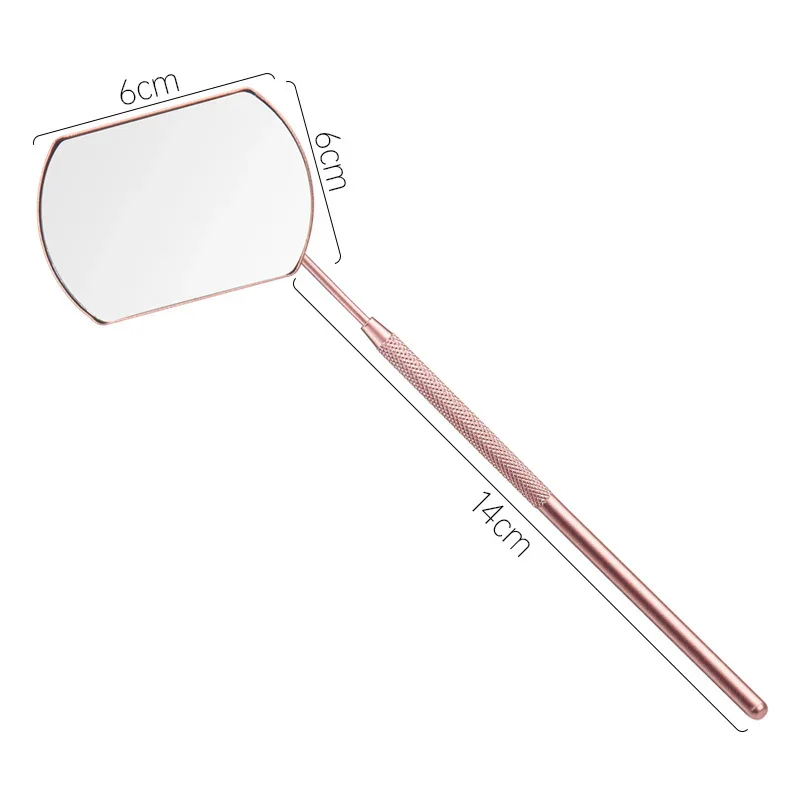 Eyelash Extension Handheld Portable Inspection Mirror Stainless Steel Large Observation Inspection Mirror Makeup Tool