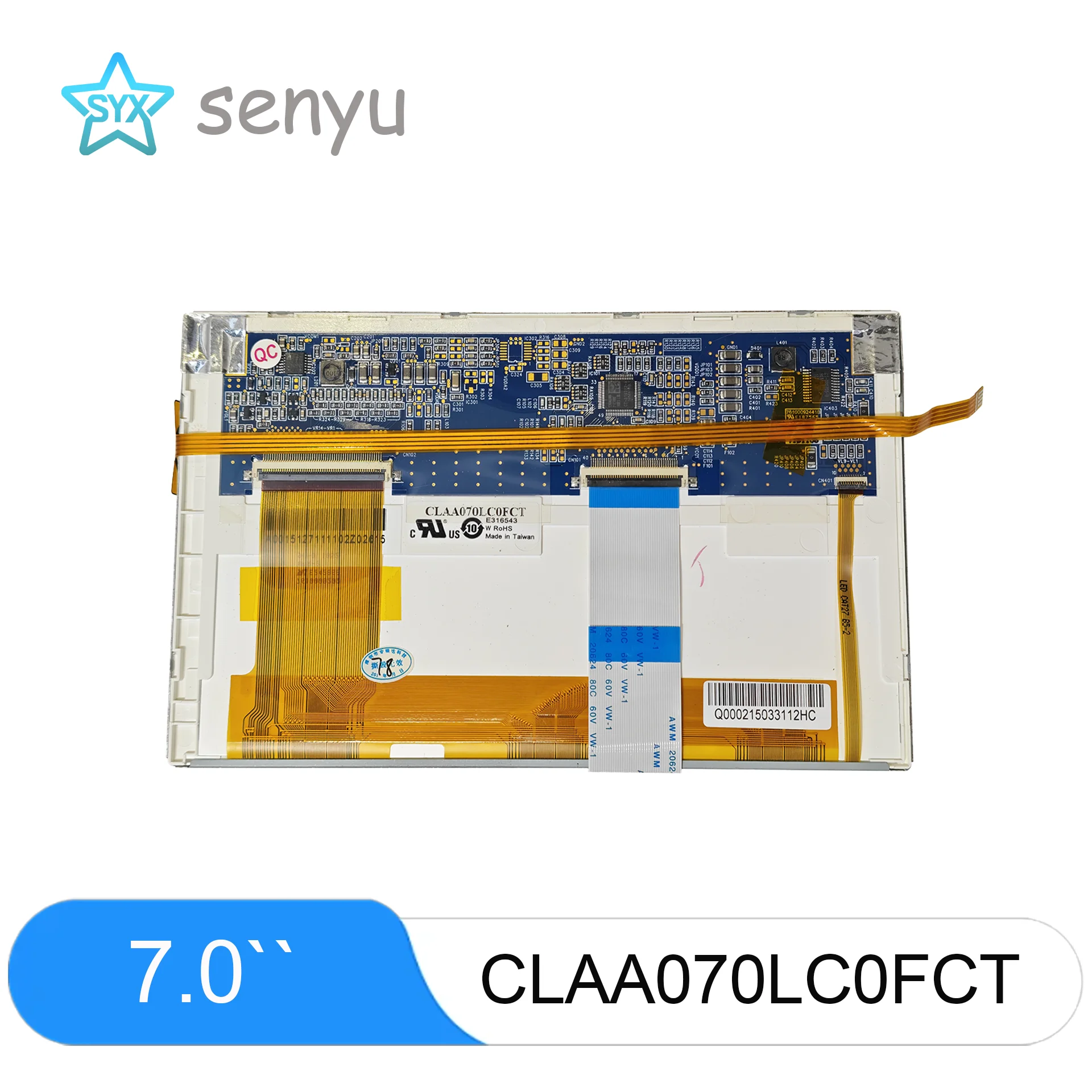 In Stock CLAA070LC0FCT 7-inch LCD Resistive Touch Assembly for Industrial Control Human-Machine Interface