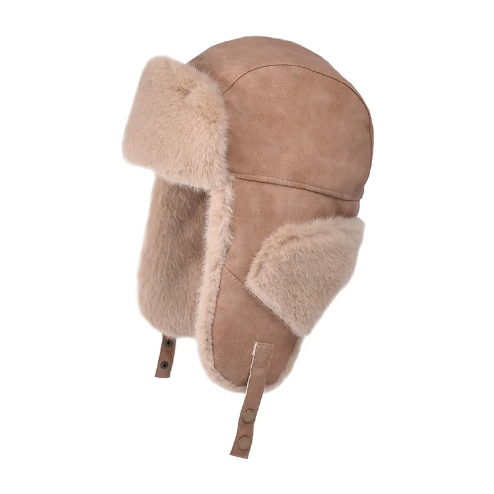 

Fashion Thickened Plush Ear Protection Hat Windproof cold-proof Warm Hat Soft Fleece lining Ski Hat Winter Outdoors