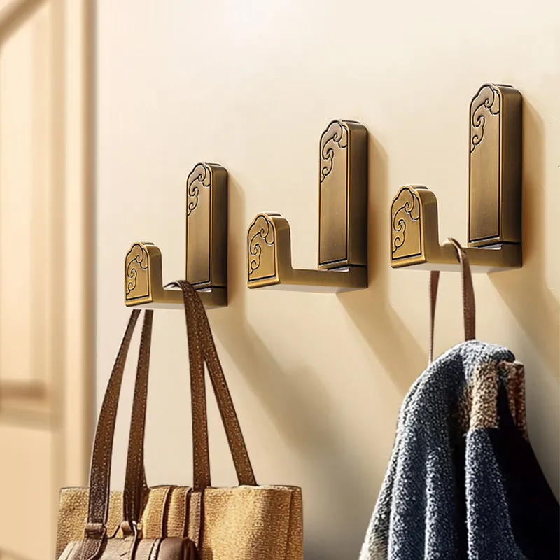 Picture 4: Metal No Drill Wall Mounted Coat Hooks Door Back Coat Hanger Clothes Hat Rack for Entryway Multifunctional Bathroom Towel Hook