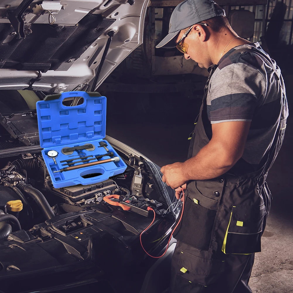 

Комплект синхронизации двигателя с ящиком для хранения, инструмент для синхронизации цепи двигателя, набор инструментов для синхронизации цепи двигателя для Volkswagen Caddy/Caddy Maxi 10-12