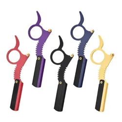 Maquinilla de afeitar de barbero de borde recto, herramienta de afeitado de cejas y barba, depilación Manual, no incluye cuchilla de afeitar de seguridad