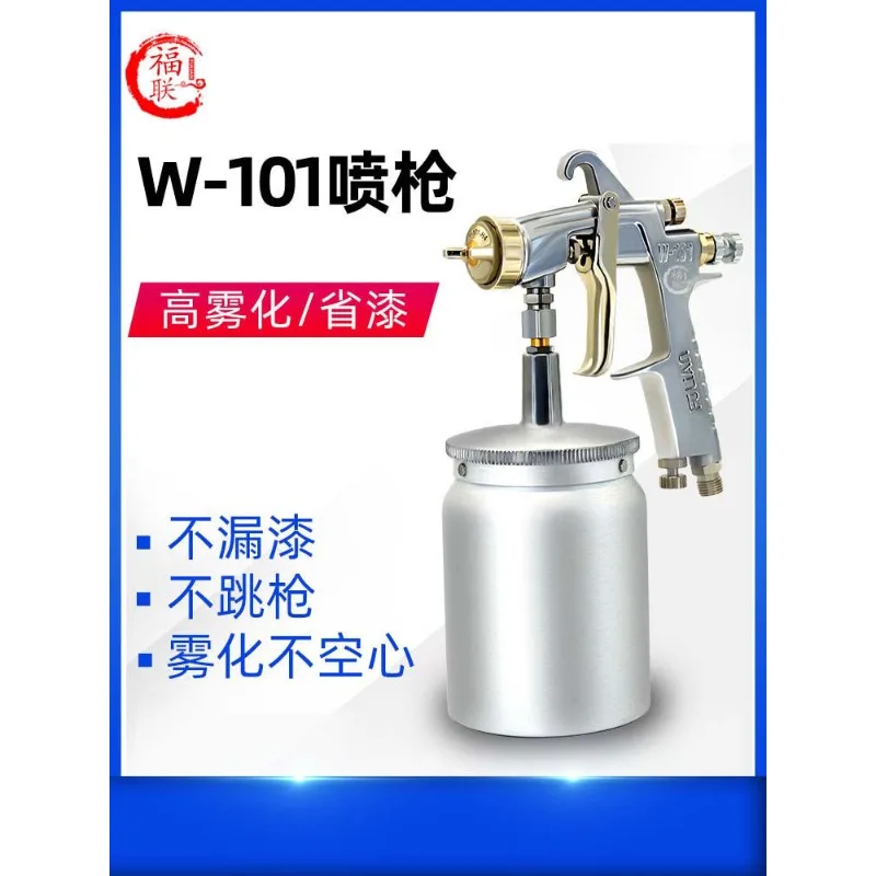 W-101 Spray Gun, High Atomization, Furniture And Automotive Topcoat HVLP Spray Gun, Pressure-feed W200 Paint Spray Gun.