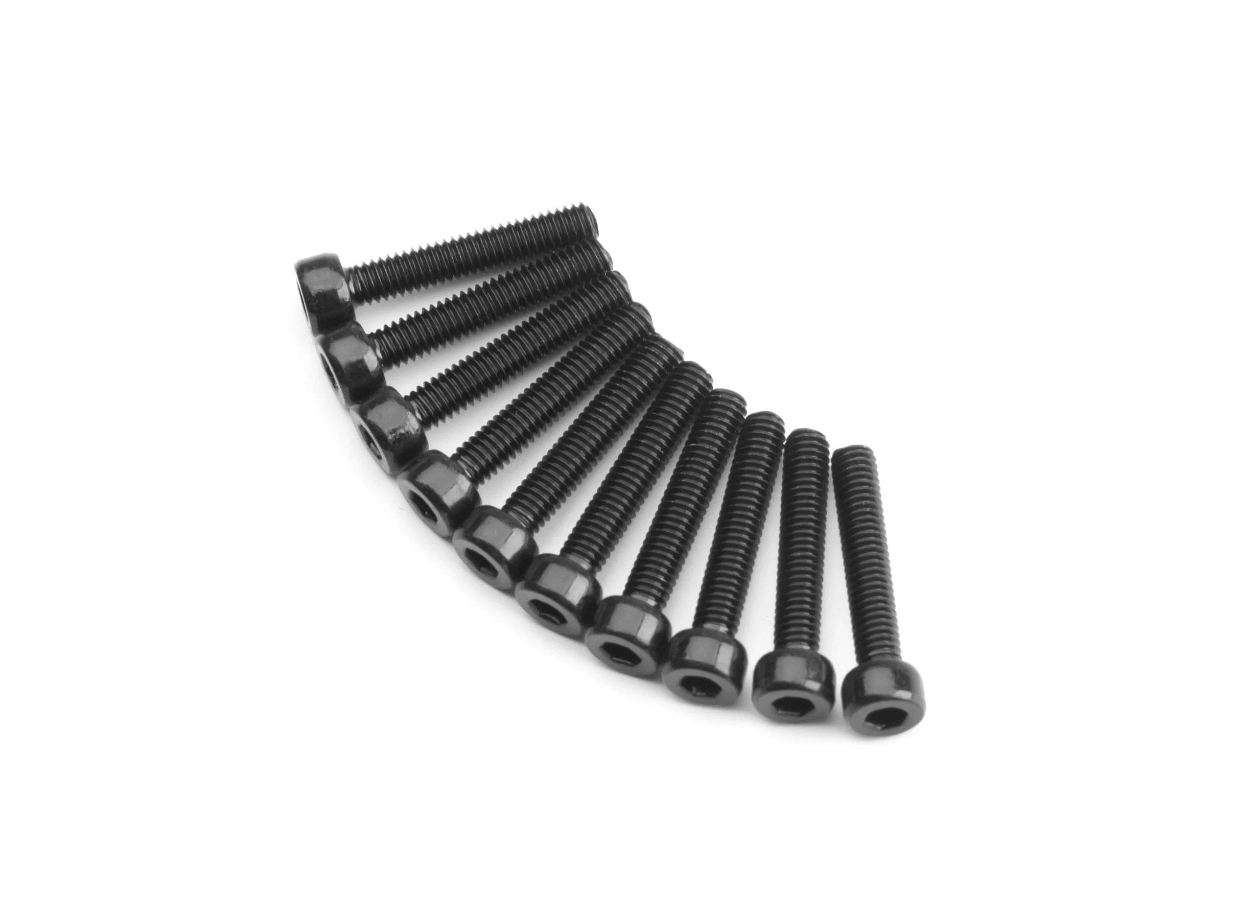 Tornillo con cabeza hueca hexagonal M4 x 22 mm Máquina de acero negro (10 piezas)