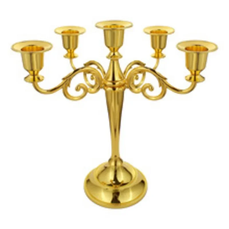 American Retro Candle Holder Three Heads Five Heads Wrought Iron Candle Holder Table Decoration Ornament Shooting Props