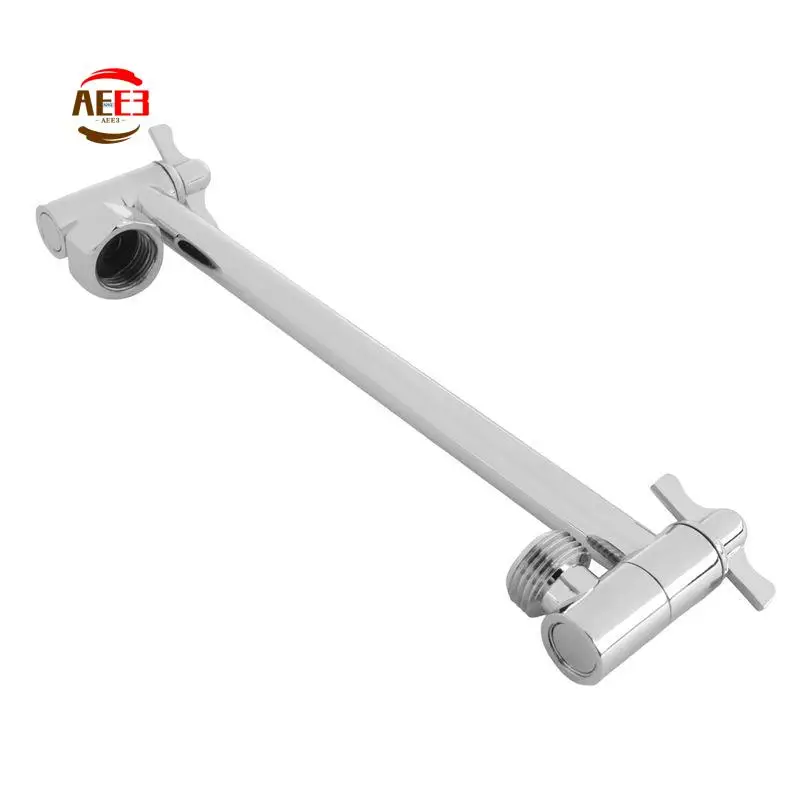 AEE3-Shower Arm Extension, Arm Extender,Adjustable Height Shower Head Arm,Brass Shower Head Extension Arm,High Polished Chrome F