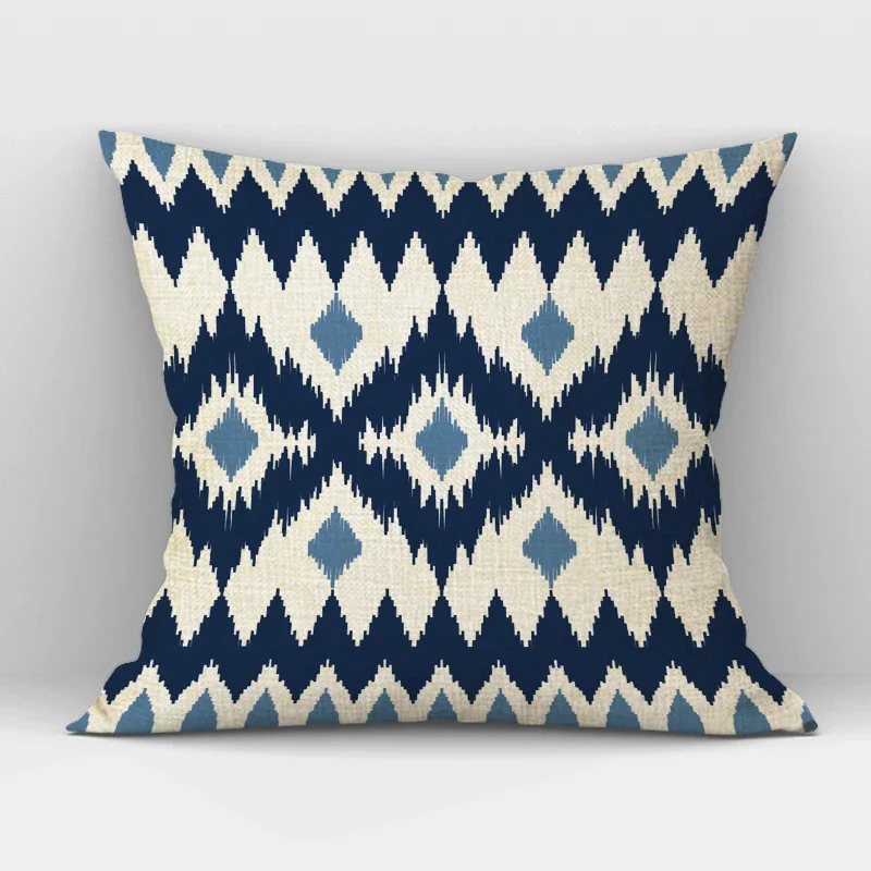 Geometric Print Cushion Cover 45x45cm Abstract Geometric Decorative Throw Pillow Case for Office Home Decor