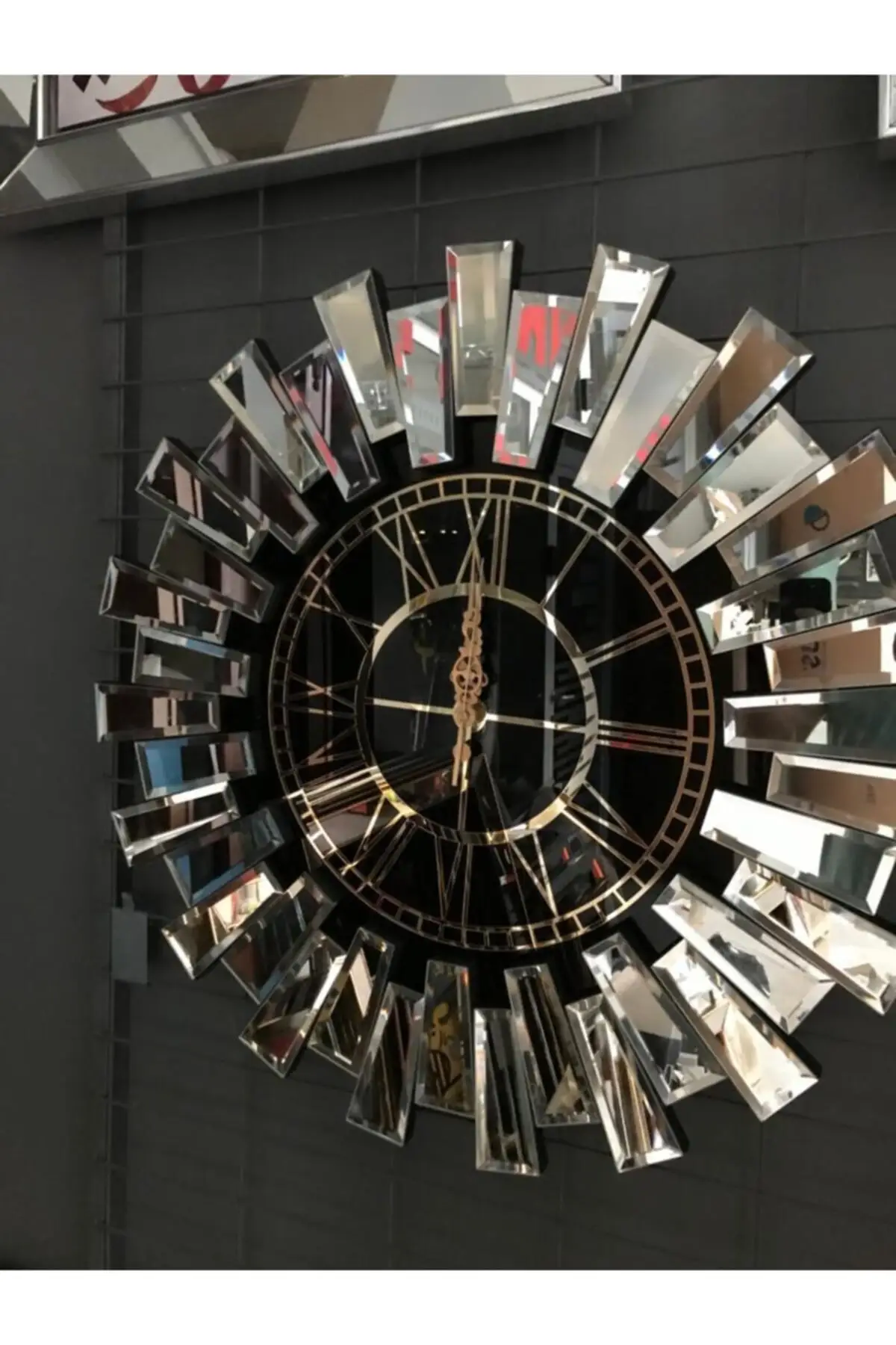 Elite Piano Model Mirror Clock - Luxury Design Architectural Touch