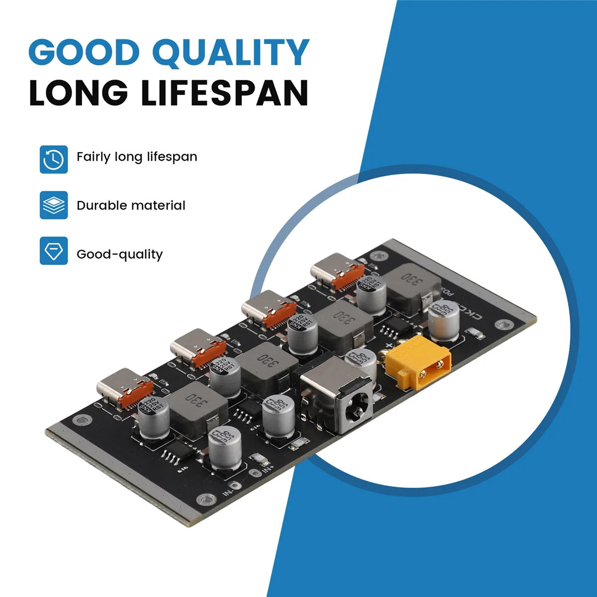 Efficient QC3.0 4-way PD65W fast charging module for Apple