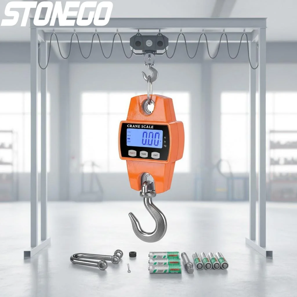 660ポンドデジタル吊り下げスケール、ポータブル300kgミニクレーンスケール、フック付き、農場、狩猟、釣り、屋外使用に最適