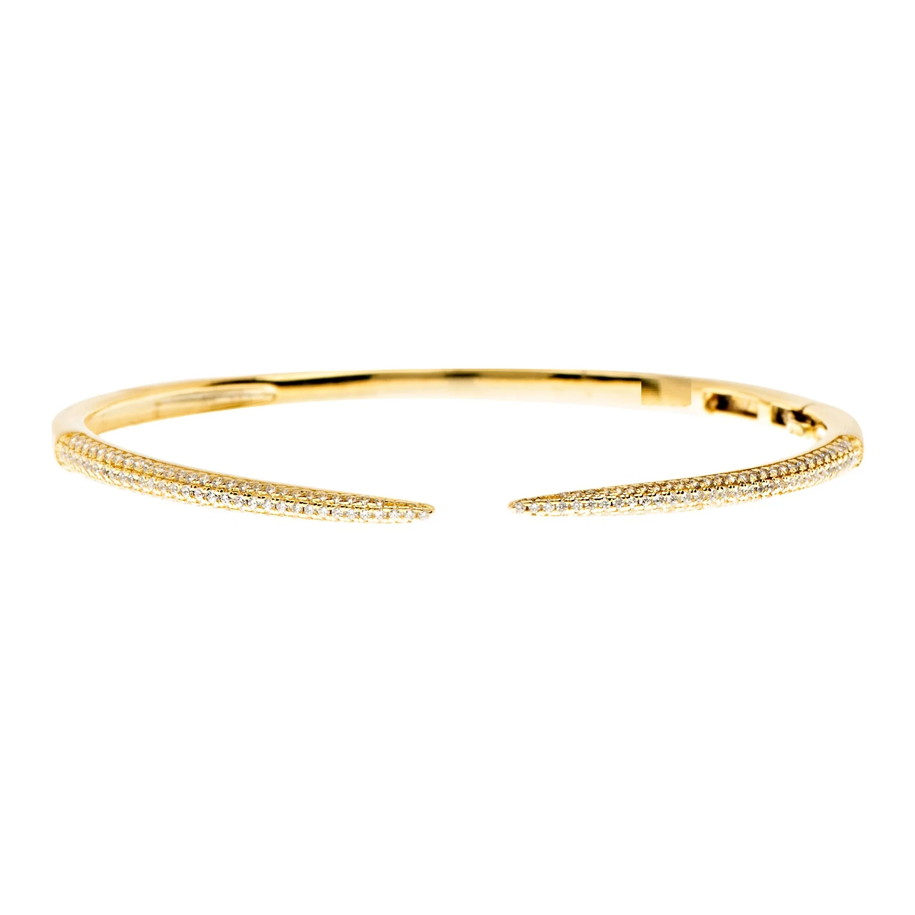 Micro Pave 5A Cubic Zirconia Spike Open Adjusted Bangle Bracelet For Women Geometric Classic Fashion Jewelry