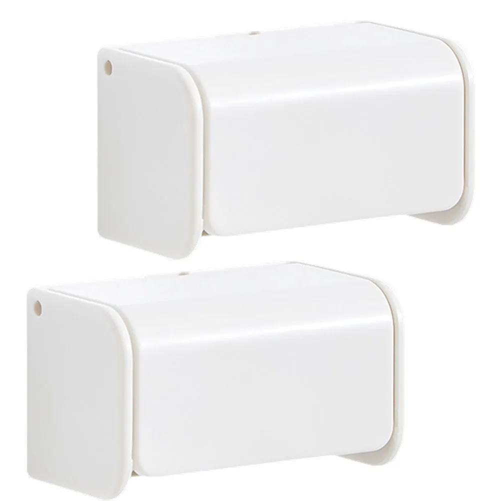 

Toothbrush Holders for Bathrooms Storage Box White Wall-mounted Stand Child