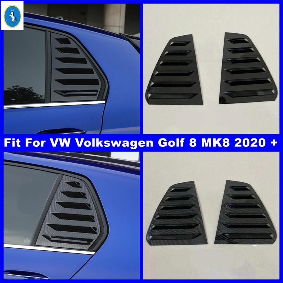 

Auto Rear Tail Window Louver Shutter Side Vent Panel Cover Trim For VW Golf 8 MK8 2020 - 2023 Black / Carbon Fiber Accessories