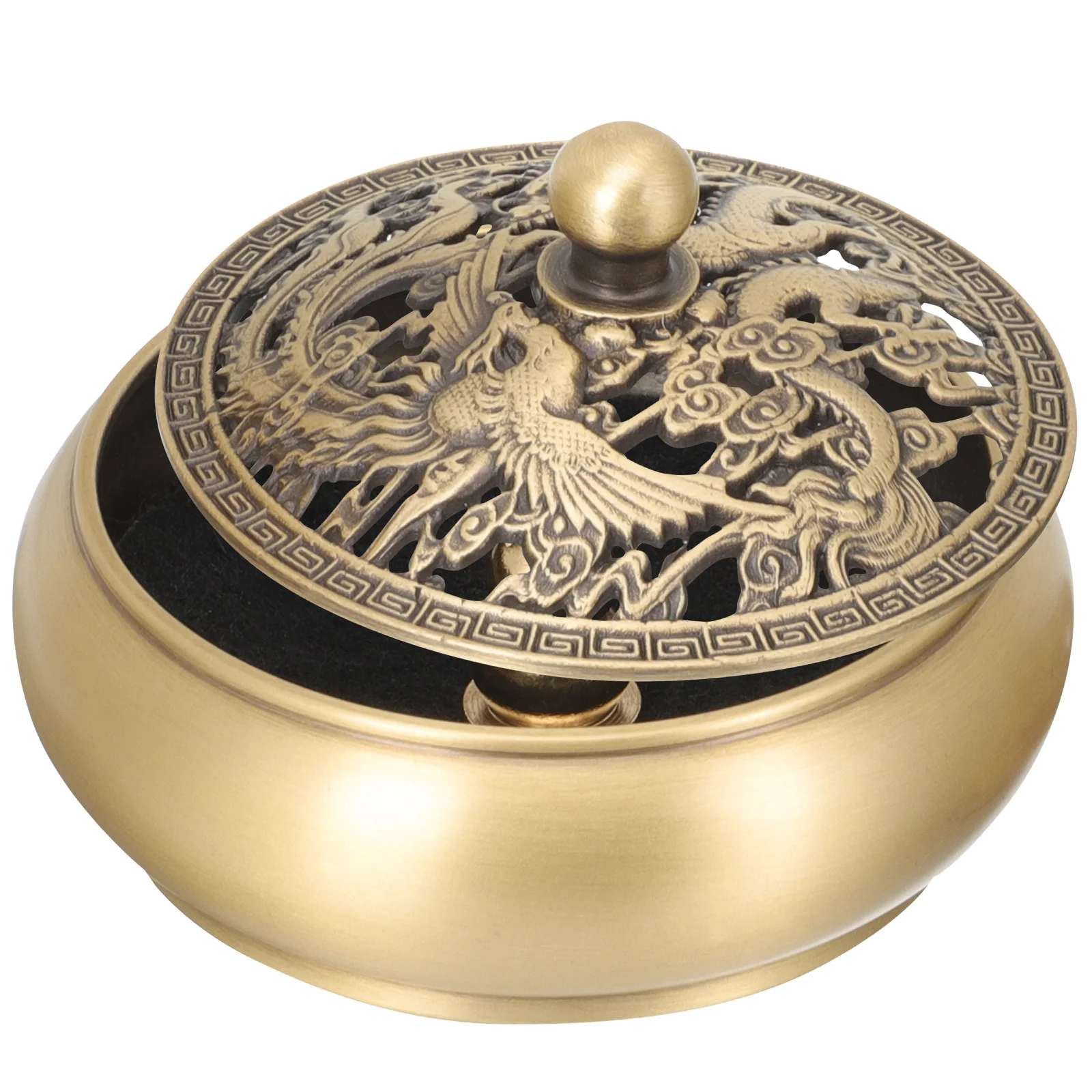 

Chinese Style Brass Incense Burner Vintage Home Censer Decor Desktop Incense Holder Ornament Censer