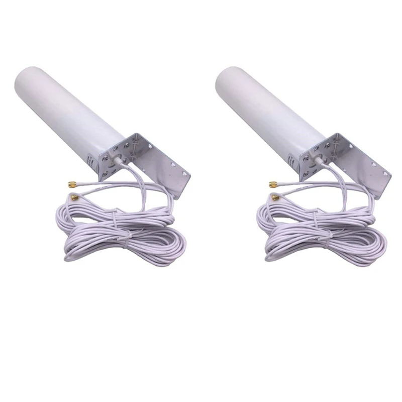 2X 3G 4G LTE External Antenna Outdoor With 5M Dual Slider SMA Connector For 3G 4G Router Modem