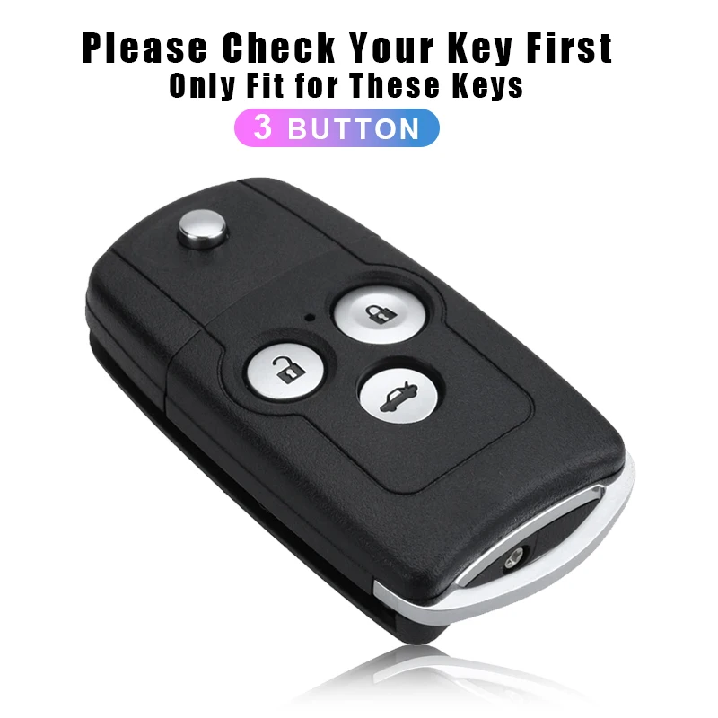 Car Remote Key Fob Shell Case Folding Flip 3 Buttons For Honda /Civic /Accord Jazz CRV HRV Auto Keys Remotes Control