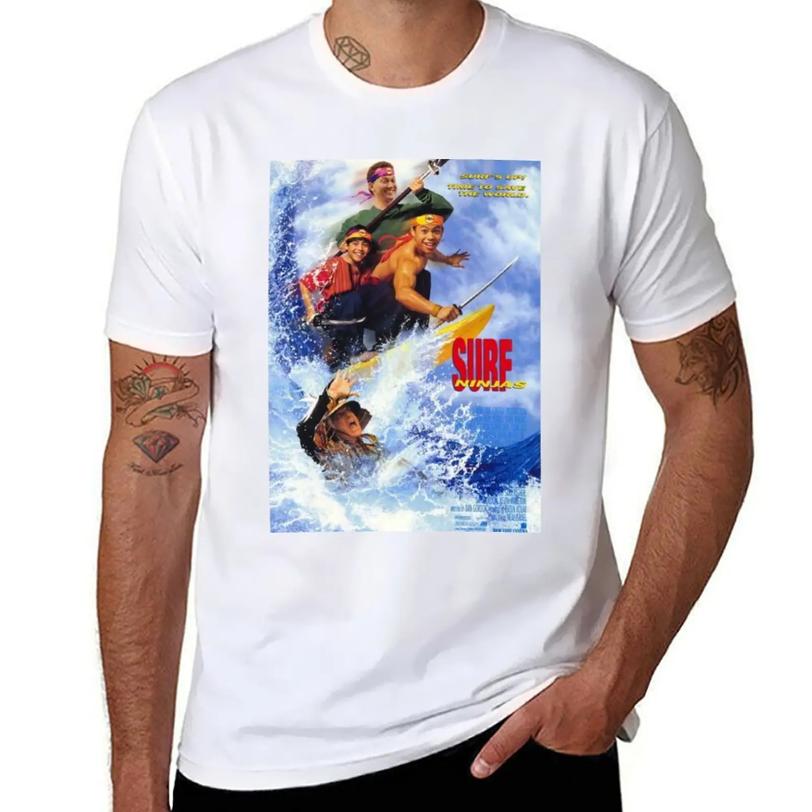 Surf Ninjas Movie T-Shirt t shirts for man pack white man tshirt funny t shirts cotton T-shirt