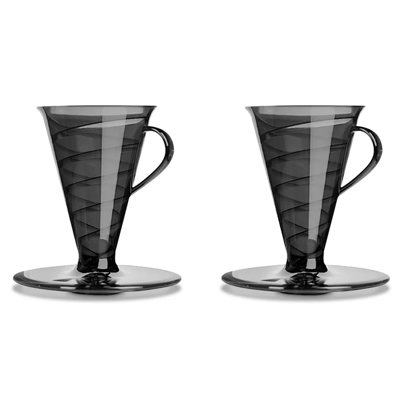 

【Clearance Sale】2X Conical 30 Single Coffee Dripper,1-2Cups Hand Brew Coffee Filter Cup V30 Funnel Drip Filter Cup Coffeeware To