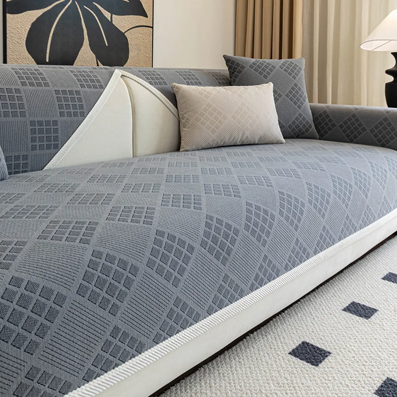New Sofa Cushion Four Seasons Universal Non-slip Cushion Chenille Armrest Towel Anti-cat Scratch Sofa Cover Cover Cloth
