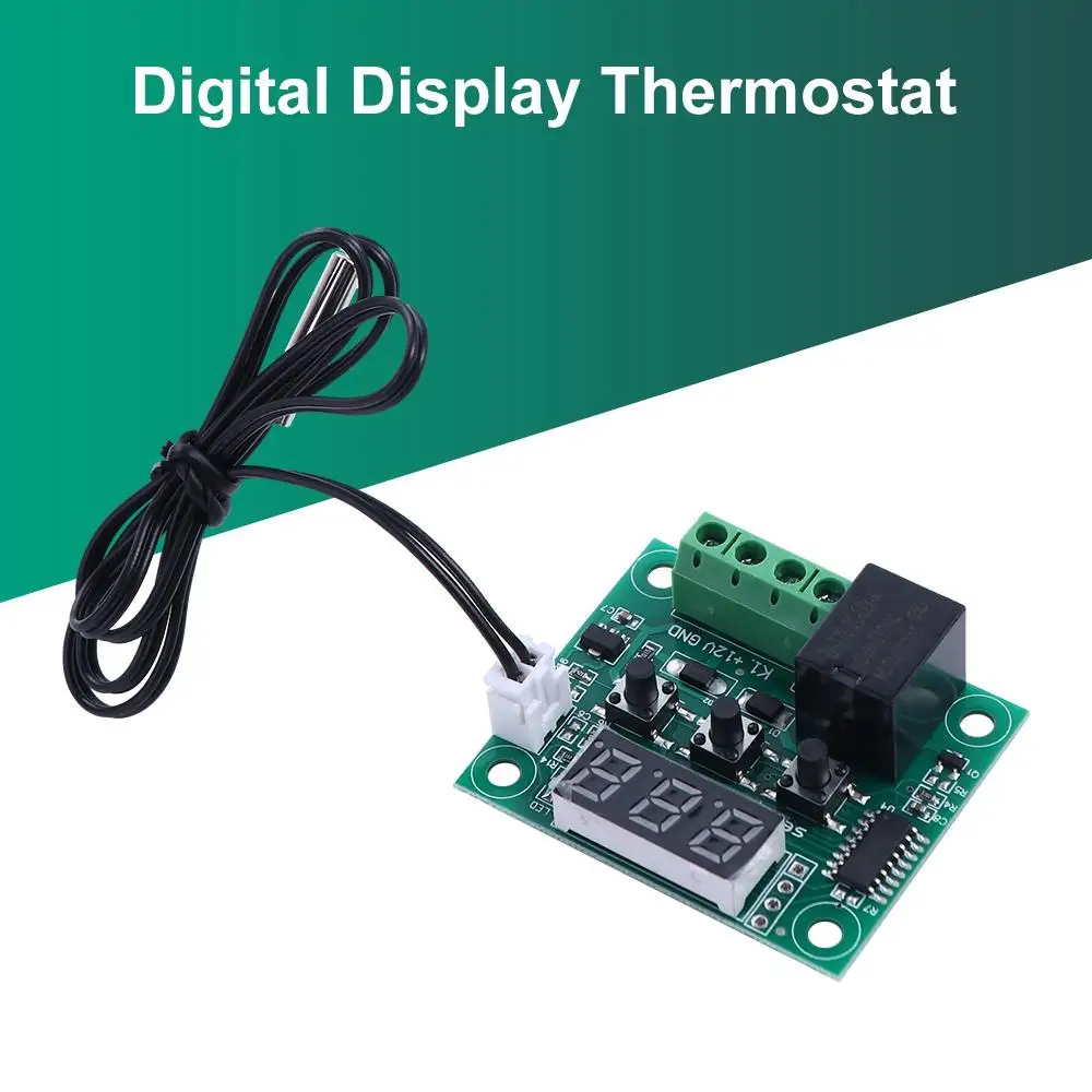 Dual Module Temperatuurregelaar Regulator Sensor Temperatuurregelaar LED Display DC12V Thermostaat W1209