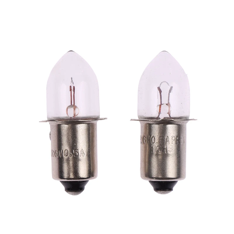 P13.5S Base Bulbs Old Style Flashlight 2.4V 3.6V 4.8V 6V 7.2V 0.4A 0.5A 0.75A Replacement Bulbs Torches Work Lamp Bulbs Replace