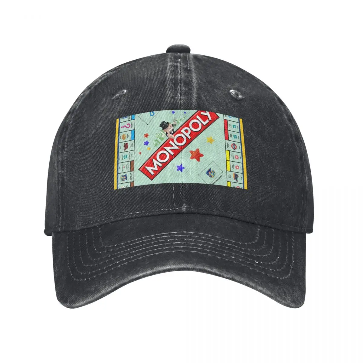 

Monopoly Board Game Classic Baseball Cap men's big size hat New In Hat derby hat fashionable Caps For Men Women's