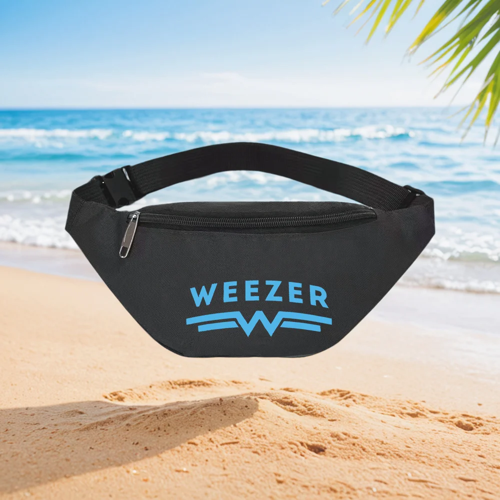

Weezer Band Logo Stylish Men's Wallet Waist Backpack Crossbody Chest Bag Street Casual Sporty Fashionable Simple Unique Printed