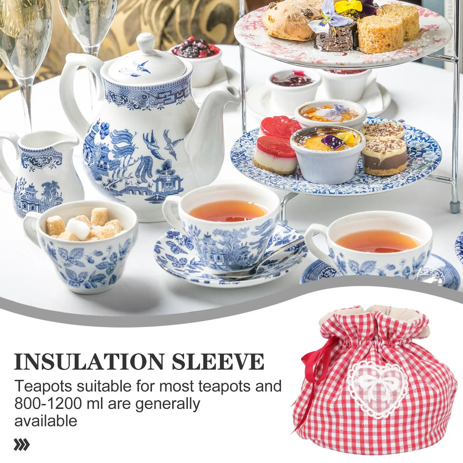 

Insulated Teapot Set Protector Cotton Warmer Portable Kettle Insulation Cover Anti-scald Kettle Compact Protective Coffee