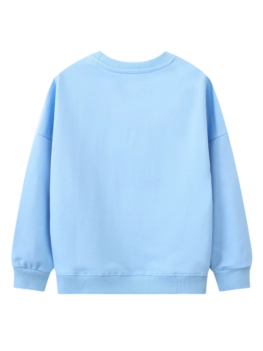 Toddler Baby Boy Girl Fleece Pullover Sweatshirt Solid Color Crewneck Blouse Shirt Tops Warm Fall Winter Clothes