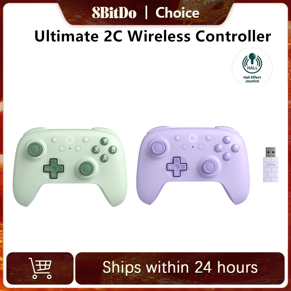 

Беспроводной игровой контроллер 8BitDo Ultimate 2C, новый цветной геймпад, джойстик для ПК, Windows 10/11, Android, USB, Bluetooth SteamOS