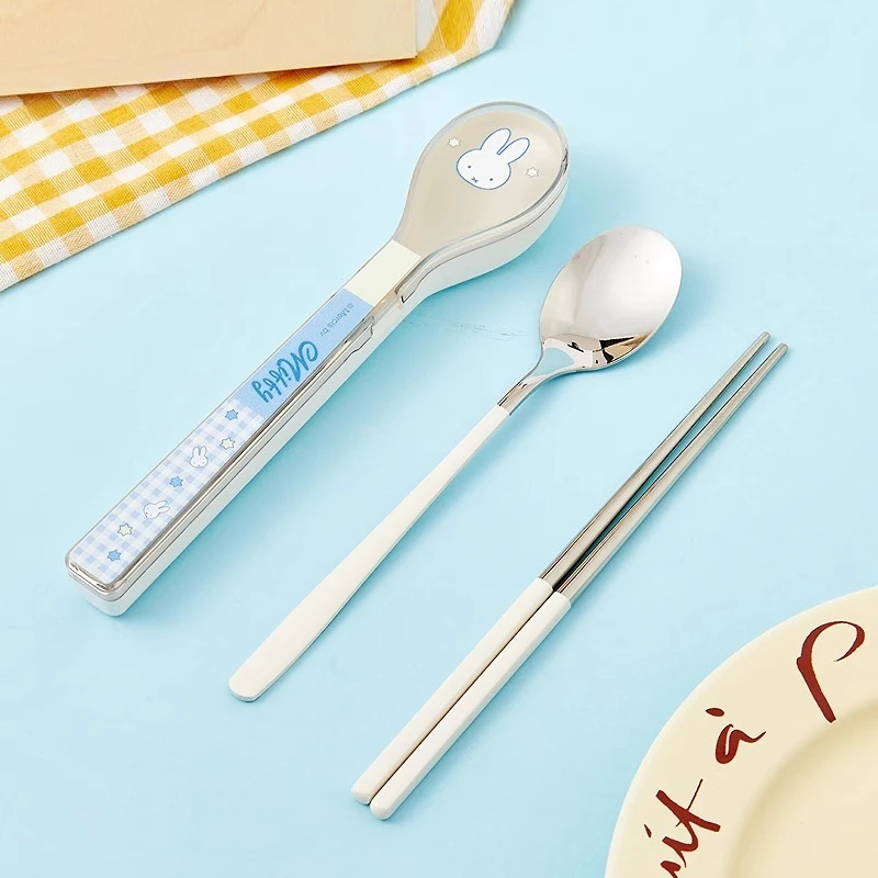 Ensemble de vaisselle Miffy créatif, vaisselle Portable à Dessert Simple, vaisselle sûre pour enfants, cadeaux de noël pour garçons et filles